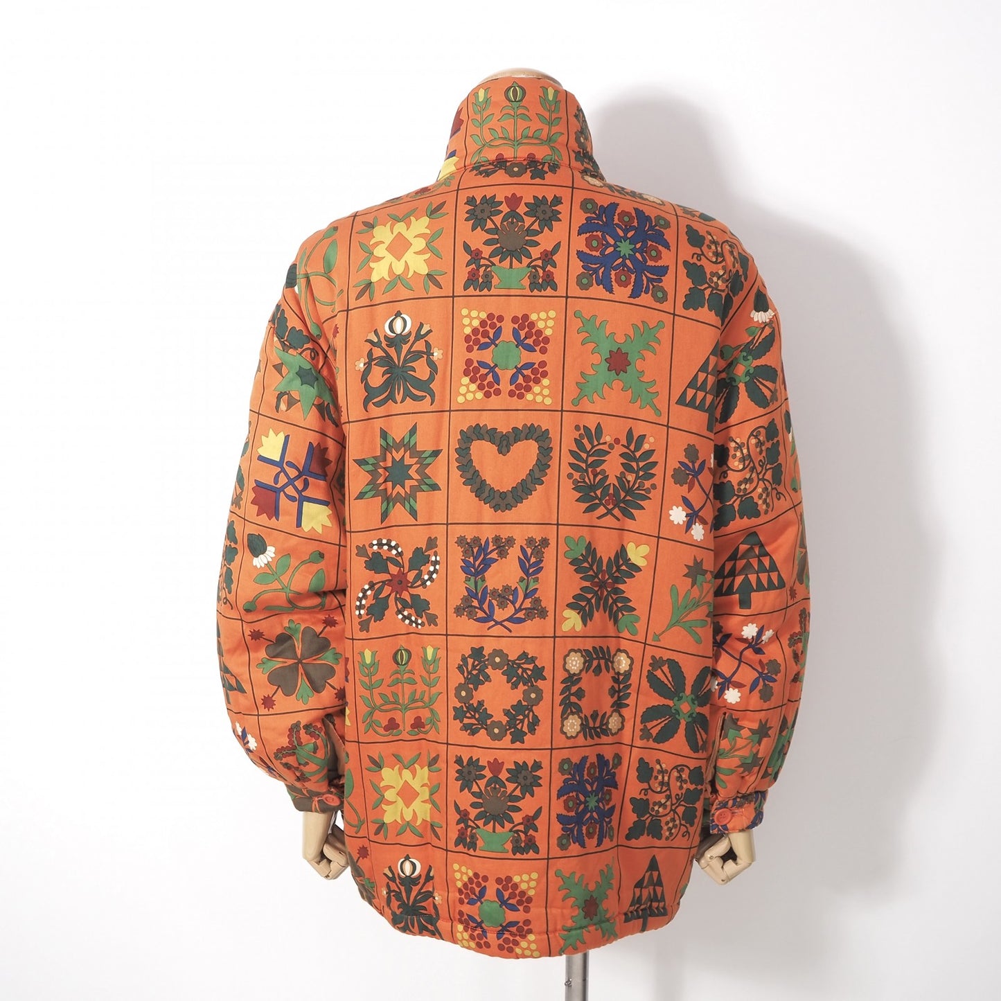 良品 クリスチャンディオール Christian Dior ヴィンテージ パデッド ジャケット 中綿 L オレンジ レディース 正規品 6-ZA014