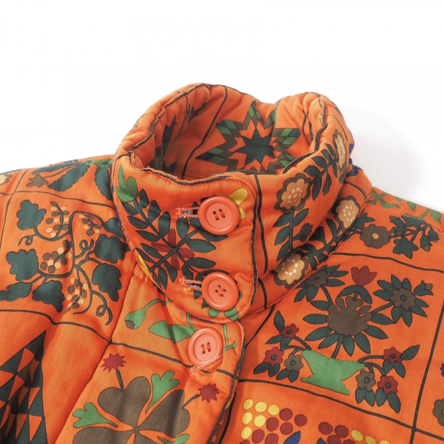 良品 クリスチャンディオール Christian Dior ヴィンテージ パデッド ジャケット 中綿 L オレンジ レディース 正規品 6-ZA014