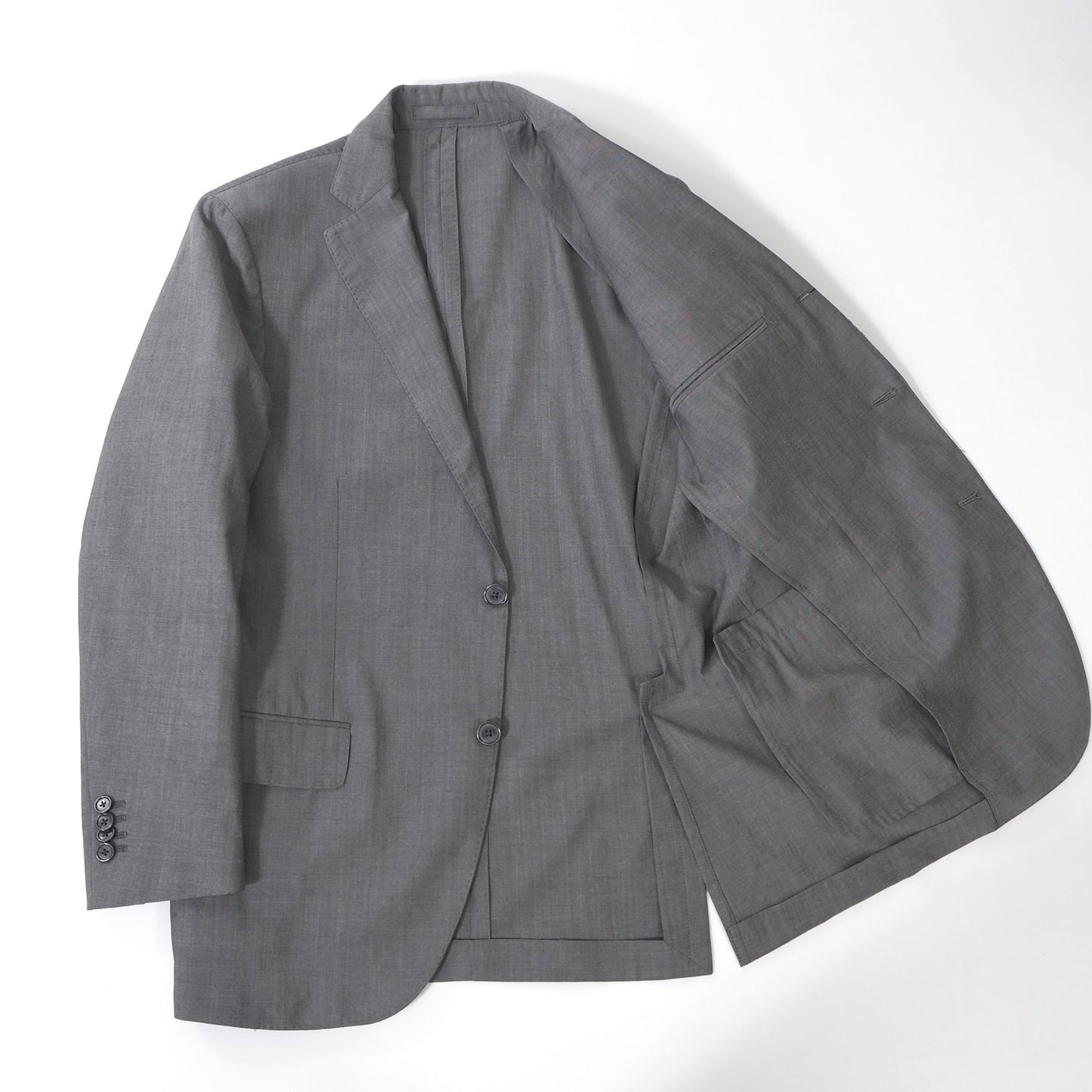 ラルディーニ LARDINI イタリア製 スーツ ジャケット パンツ ブートニエール 50 グレー メンズ 正規品 6-ZA018