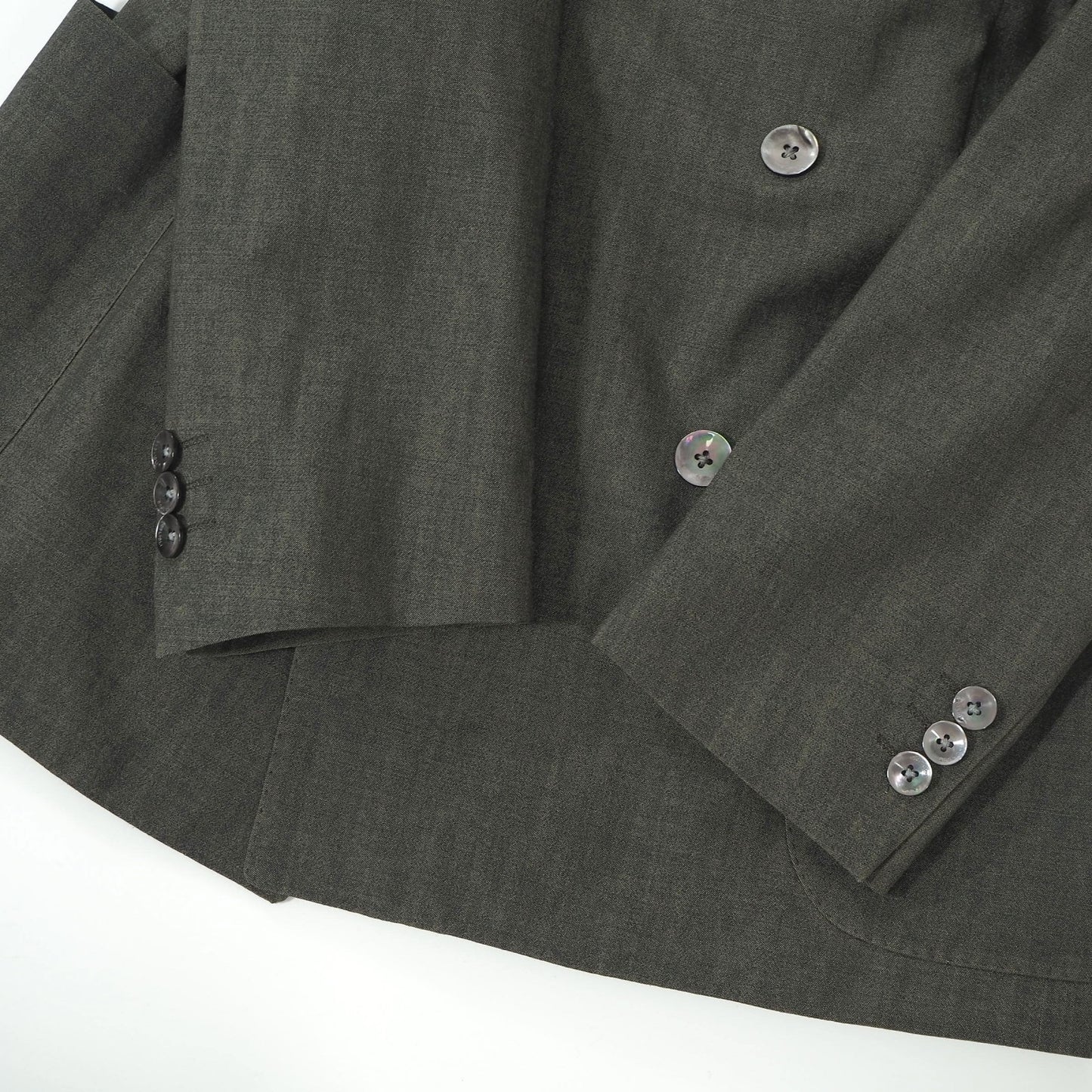 ボリオリ BOGLIOLI イタリア製 アンコン ダブルブレスト スーツ ジャケット パンツ 44 カーキ メンズ 正規品 6-ZA020