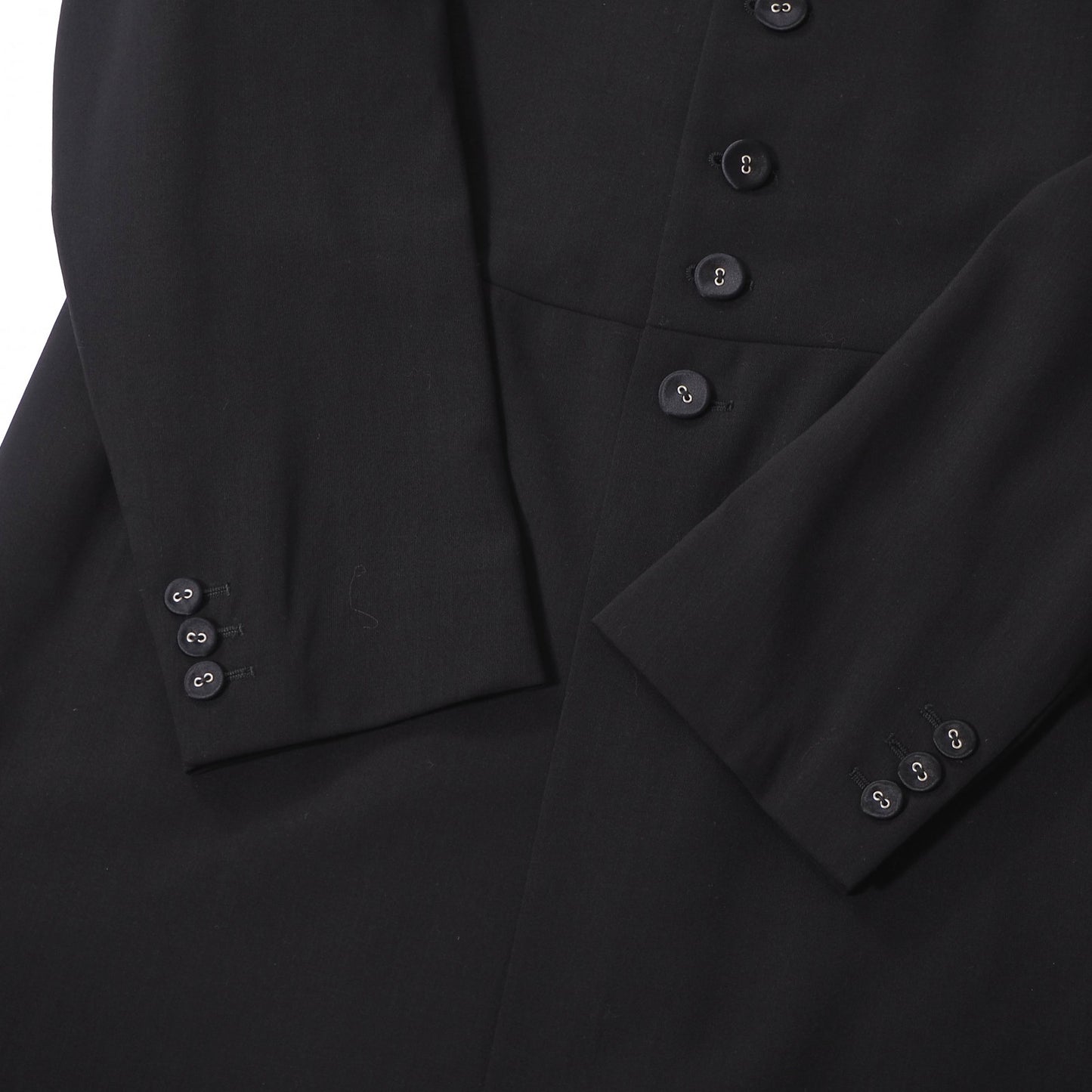 希少 ジャンニヴェルサーチGIANNI VERSACE ヴィンテージ ウール スーツ ロングジャケット パンツ 46 ブラック メンズ 正規品 6-ZA029