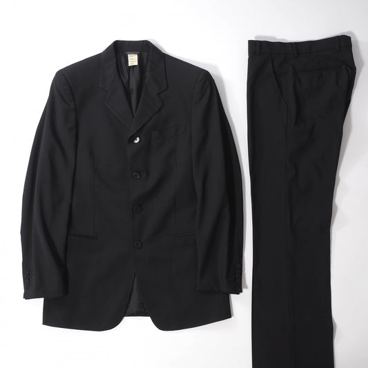 良品 ジャンニヴェルサーチ GIANNI VERSACE ヴィンテージ スーツ ジャケット パンツ 46 ブラック メンズ 正規品 6-ZA030