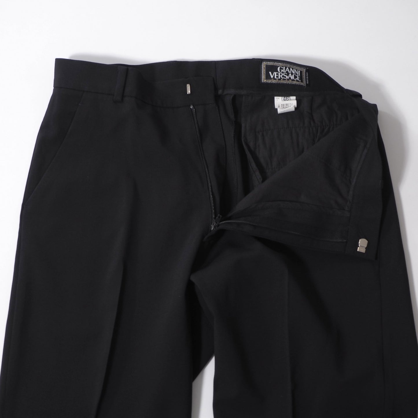 良品 ジャンニヴェルサーチ GIANNI VERSACE ヴィンテージ スーツ ジャケット パンツ 46 ブラック メンズ 正規品 6-ZA030