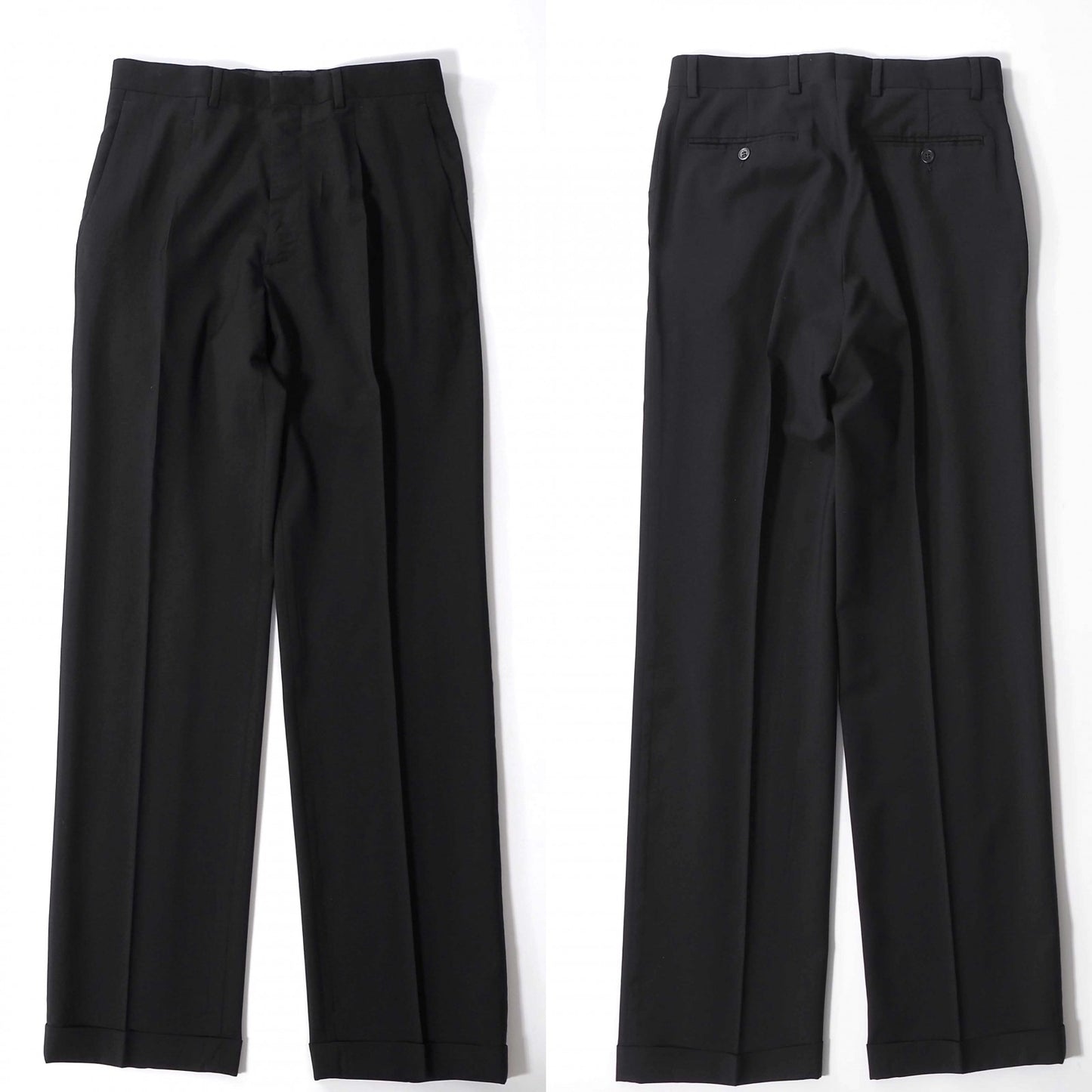 ジャンニヴェルサーチ GIANNI VERSACE ヴィンテージ 金ボタン メデューサ スーツ ジャケット パンツ 46 ブラック メンズ 正規品 6-ZA032
