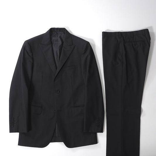 美品 バーバリー BURBERRY BLACK LABEL スーツ ジャケット パンツ 38 ブラック メンズ 正規品 6-ZC002