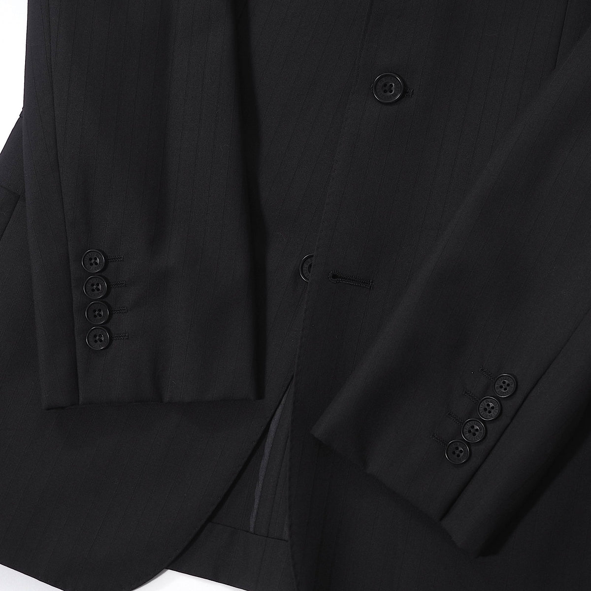 美品 バーバリー BURBERRY BLACK LABEL スーツ ジャケット パンツ 38 ブラック メンズ 正規品 6-ZC002