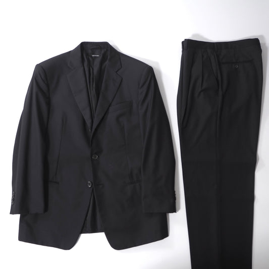 ジョルジオアルマーニ GIORGIO ARMANI 黒タグ スーツ ジャケット スラックス パンツ 50 ブラック メンズ 正規品 6-ZC003