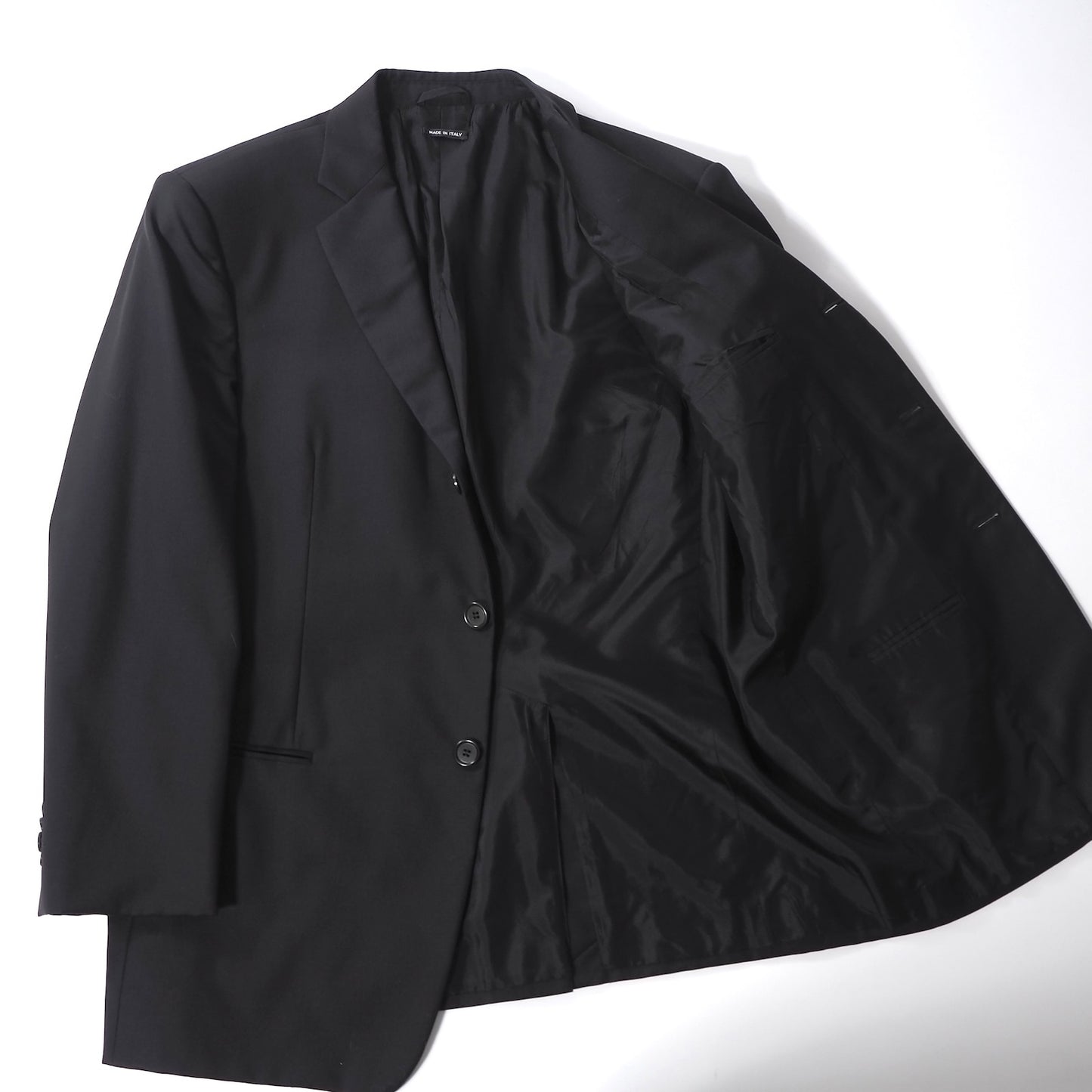 ジョルジオアルマーニ GIORGIO ARMANI 黒タグ スーツ ジャケット スラックス パンツ 50 ブラック メンズ 正規品 6-ZC003