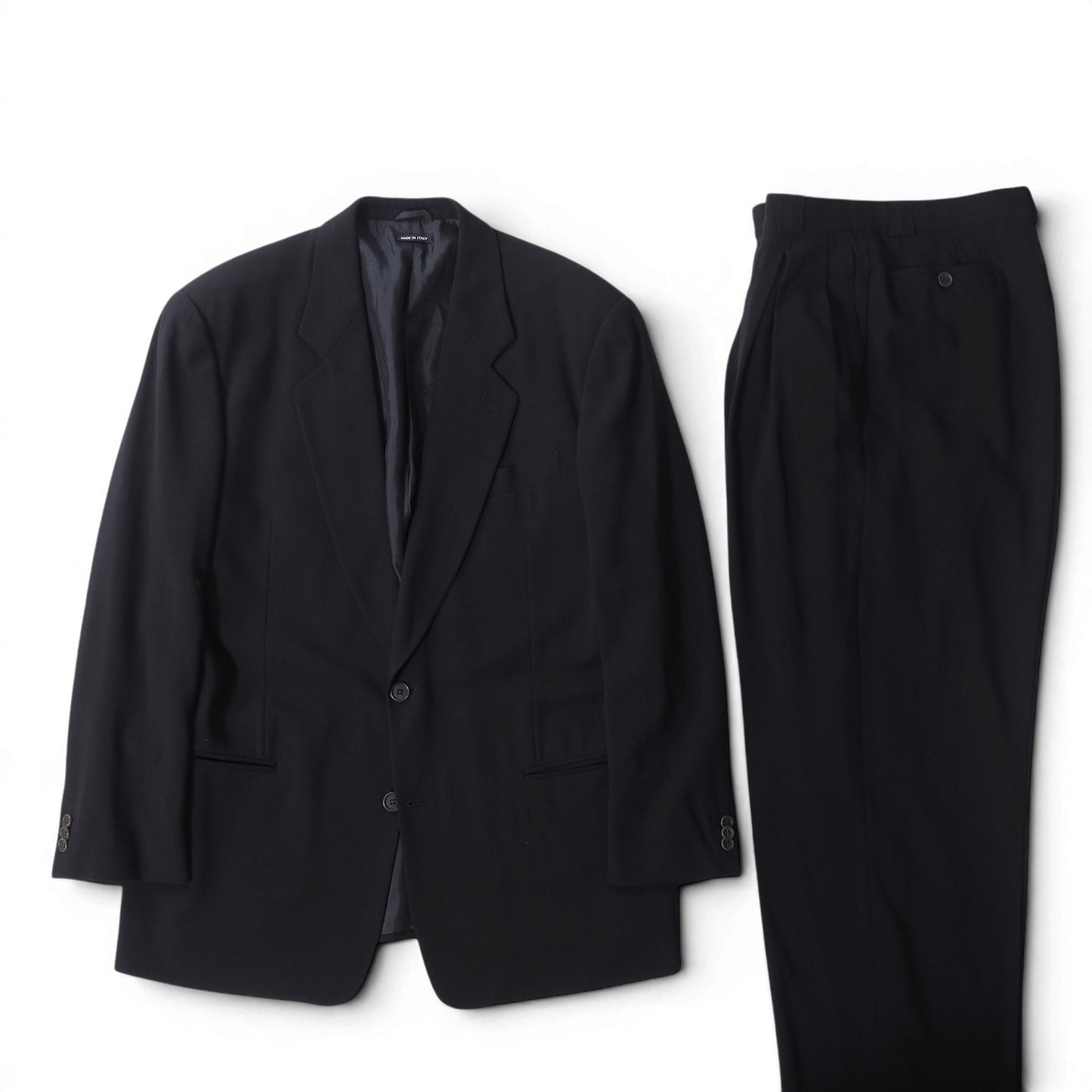 ジョルジオアルマーニ GIORGIO ARMANI ヴィンテージ 黒タグ スーツ ジャケット パンツ 52 ダークネイビー メンズ 正規品 6-ZC005