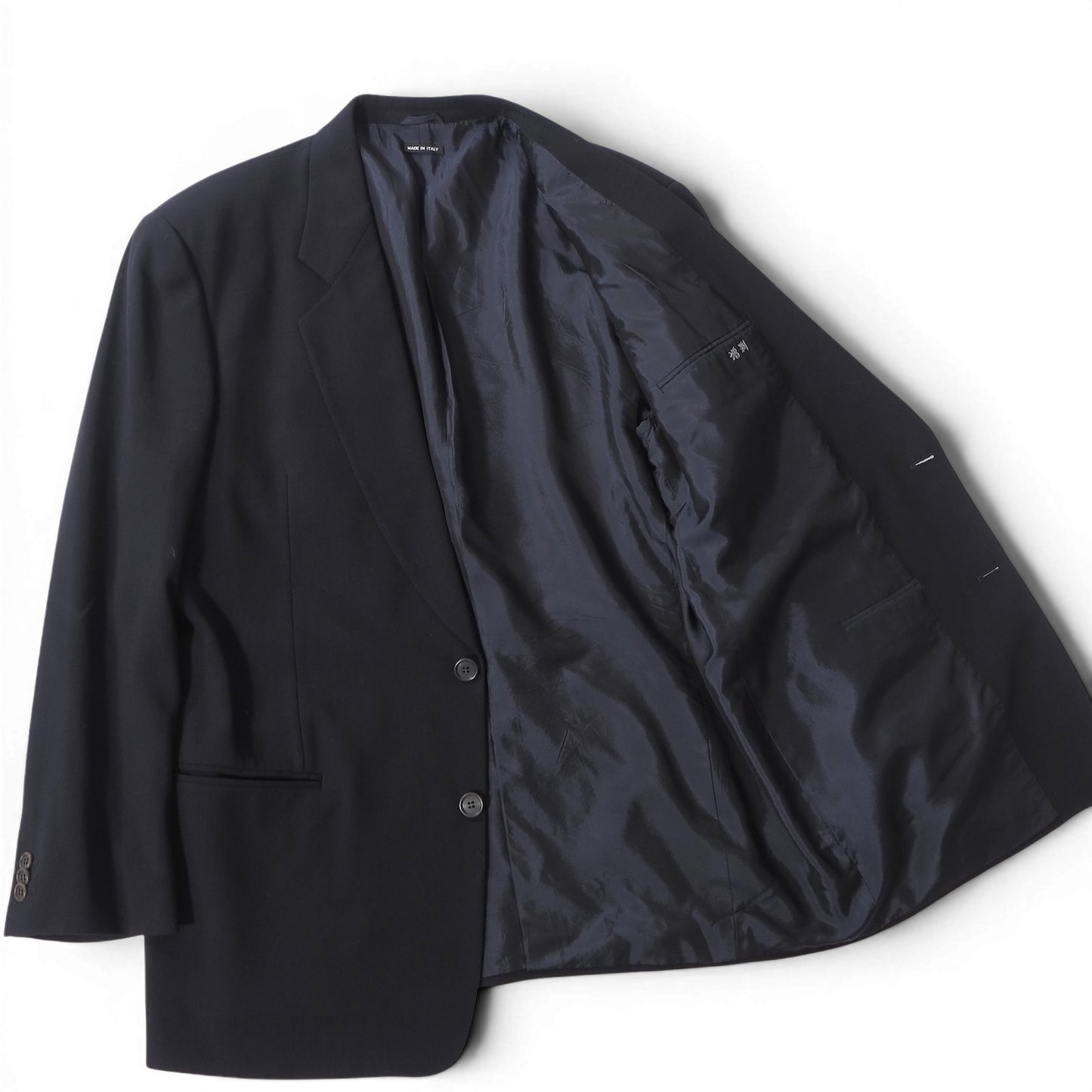 ジョルジオアルマーニ GIORGIO ARMANI ヴィンテージ 黒タグ スーツ ジャケット パンツ 52 ダークネイビー メンズ 正規品 6-ZC005