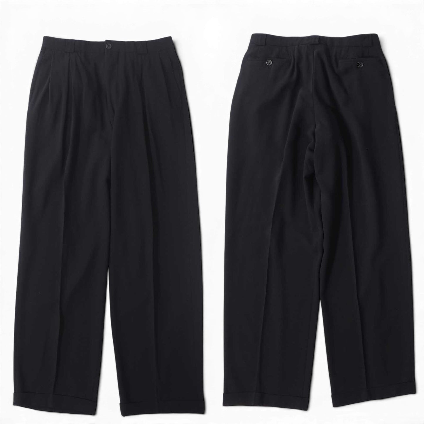 ジョルジオアルマーニ GIORGIO ARMANI ヴィンテージ 黒タグ スーツ ジャケット パンツ 52 ダークネイビー メンズ 正規品 6-ZC005