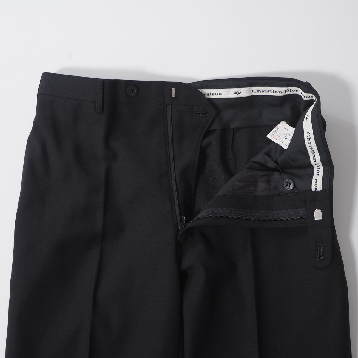 美品 クリスチャンディオール Christian Dior MONSIEUR ヴィンテージ 3ピース スーツ 92-80-170 ブラック メンズ 正規品 6-ZC009