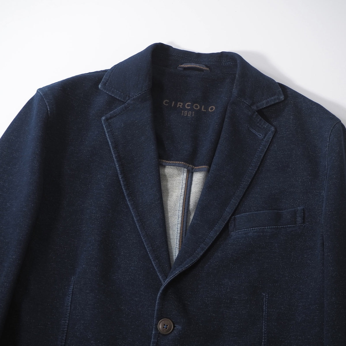 美品 チルコロ CIRCOLO1901 ストレッチ ジャージ ジャケット 48 インディゴ メンズ 正規品 6-ZC014