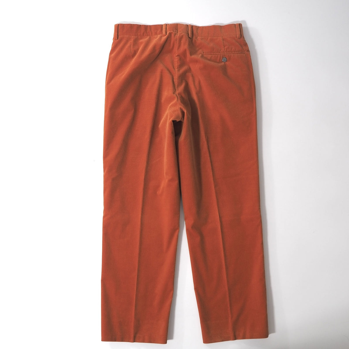 エルメス HERMES レザートリムコーデュロイ スラックス パンツ トラウザー 44 52相当 オレンジ メンズ 正規品 6-ZC018