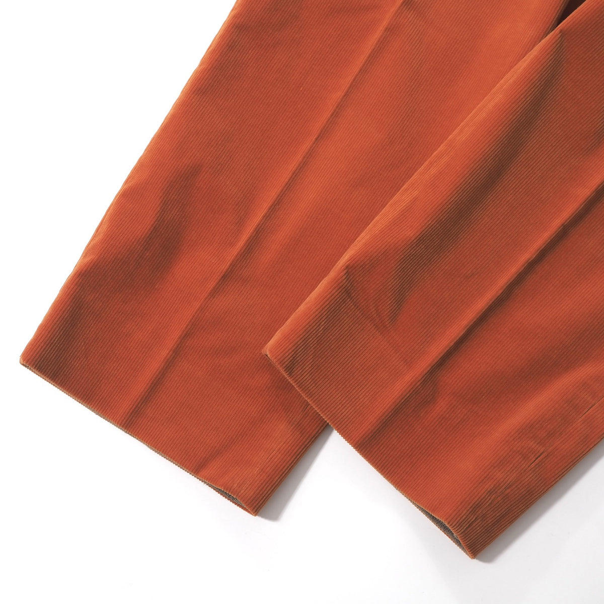 エルメス HERMES レザートリムコーデュロイ スラックス パンツ トラウザー 44 52相当 オレンジ メンズ 正規品 6-ZC018