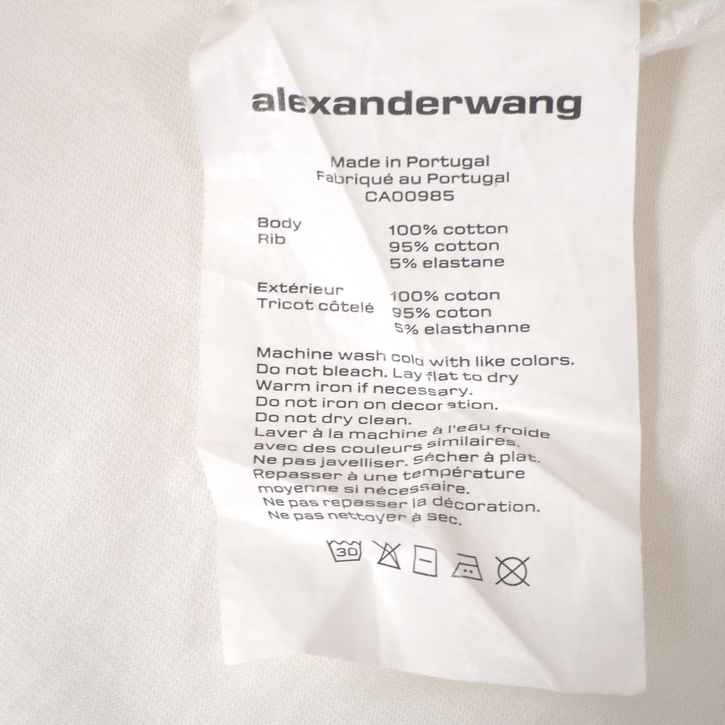 アレキサンダーワン alexanderwang プリント ロングスリーブ Tシャツ ロンT XS 大きめ メンズ 正規品 6-ZD002