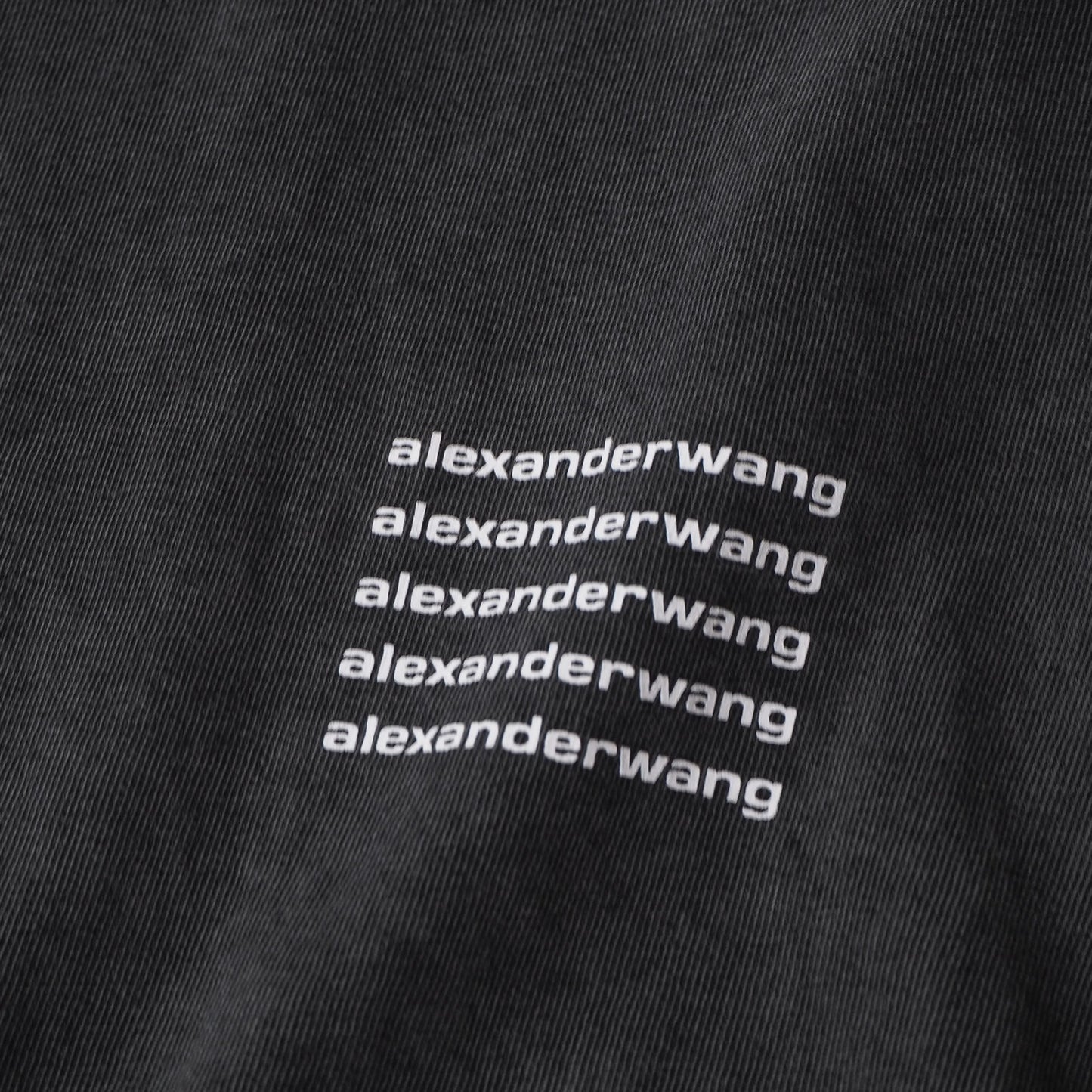 美品 アレキサンダーワン alexanderwang オーバーサイズ アシッド ウォッシュ ロングスリーブ Tシャツ ロンT S ダークグレー メンズ 正規品 6-ZD003