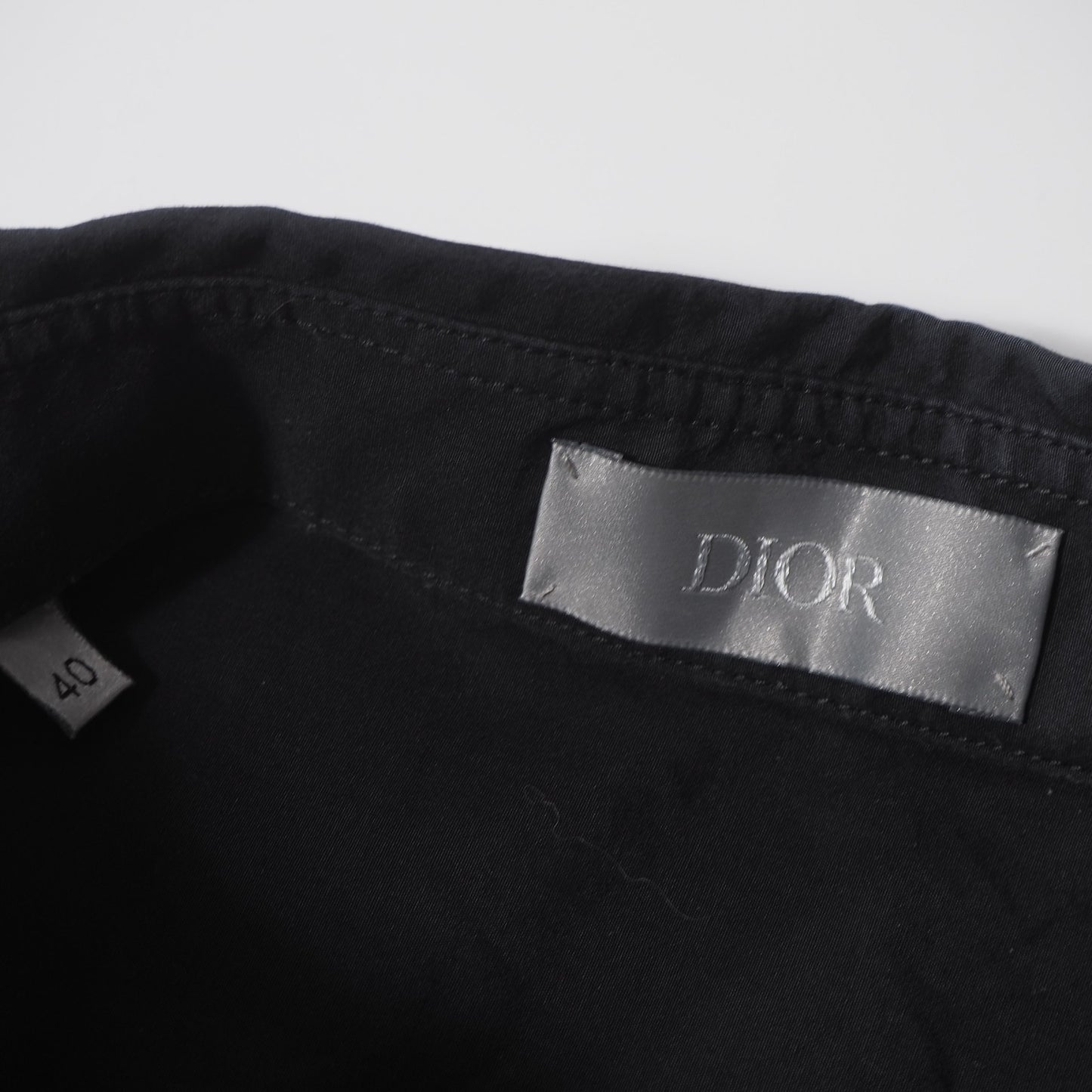ディオール DIOR 19年製 Bee刺繍 長袖 シャツ 40 ブラック メンズ 正規品 6-ZD006