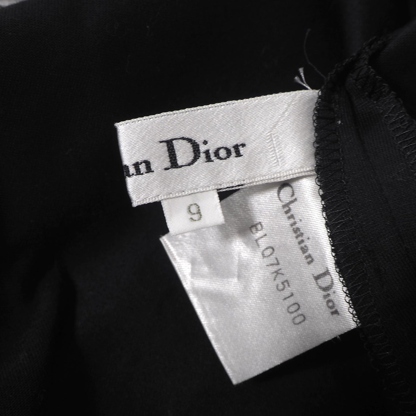 美品 クリスチャンディオール Christian Dior ヴィンテージ 薔薇柄エンブロイダリー ノースリーブ カットソー トップス JP9 ブラック レディース 正規品 6-ZD009