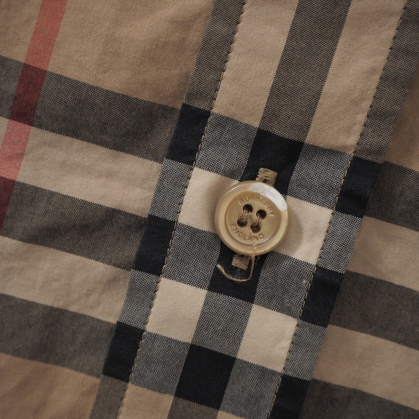 バーバリー BURBERRY ノバチェック 長袖 シャツ M ライトブラウン メンズ 正規品 6-ZD010