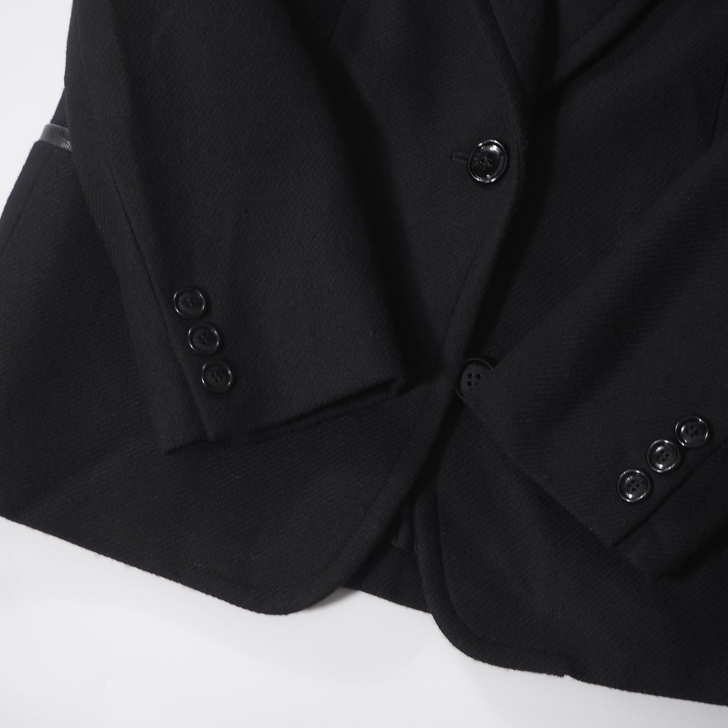 セリーヌ CELINE ヴィンテージ レザー トリム ジャケット 40 ブラック レディース 正規品 6-ZE026
