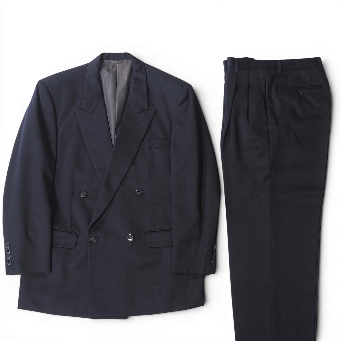 美品 クリスチャンディオール Christian Dior MONSIEUR ヴィンテージ スーツ 91-79-170 ネイビー メンズ 正規品 6-ZE028