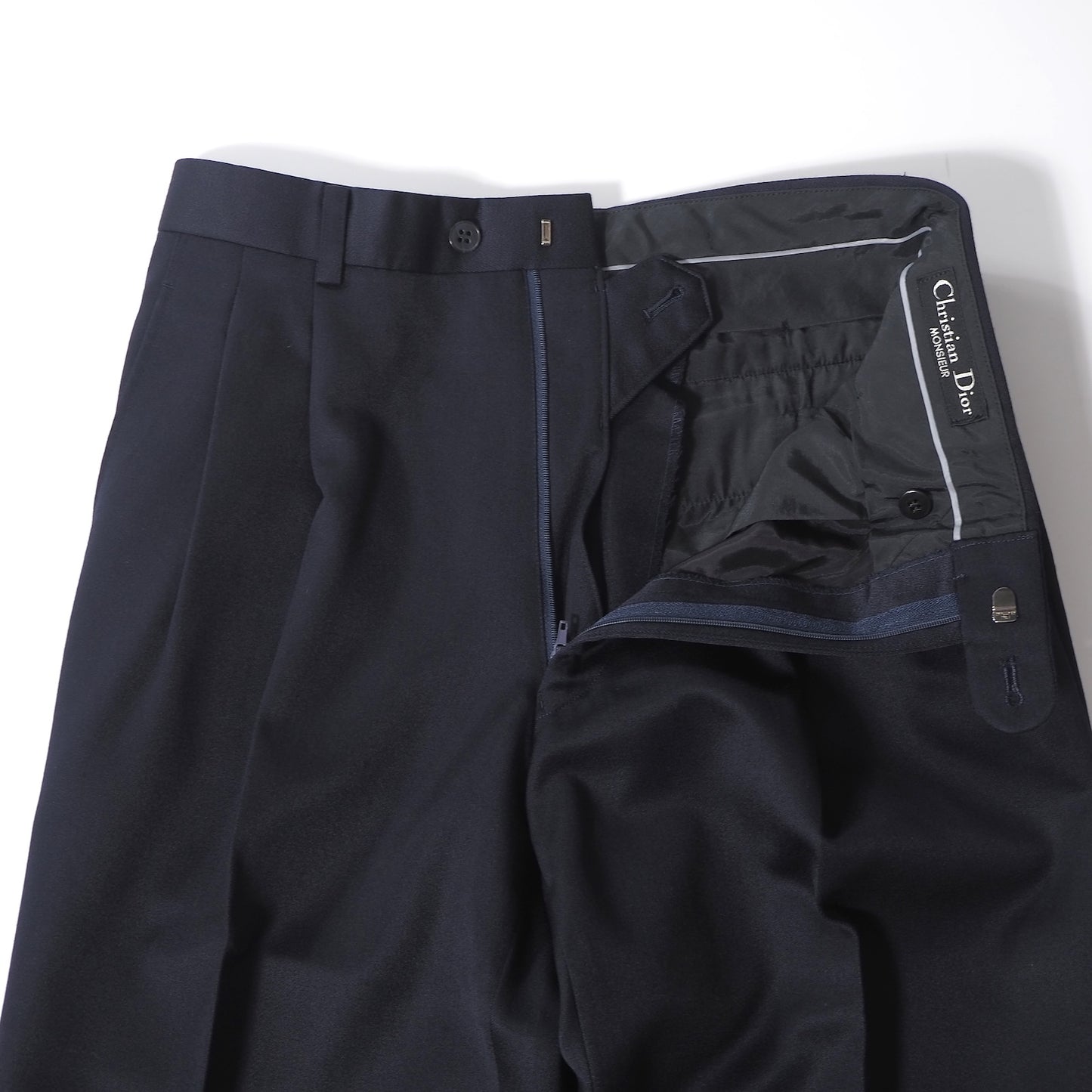 美品 クリスチャンディオール Christian Dior MONSIEUR ヴィンテージ スーツ 91-79-170 ネイビー メンズ 正規品 6-ZE028