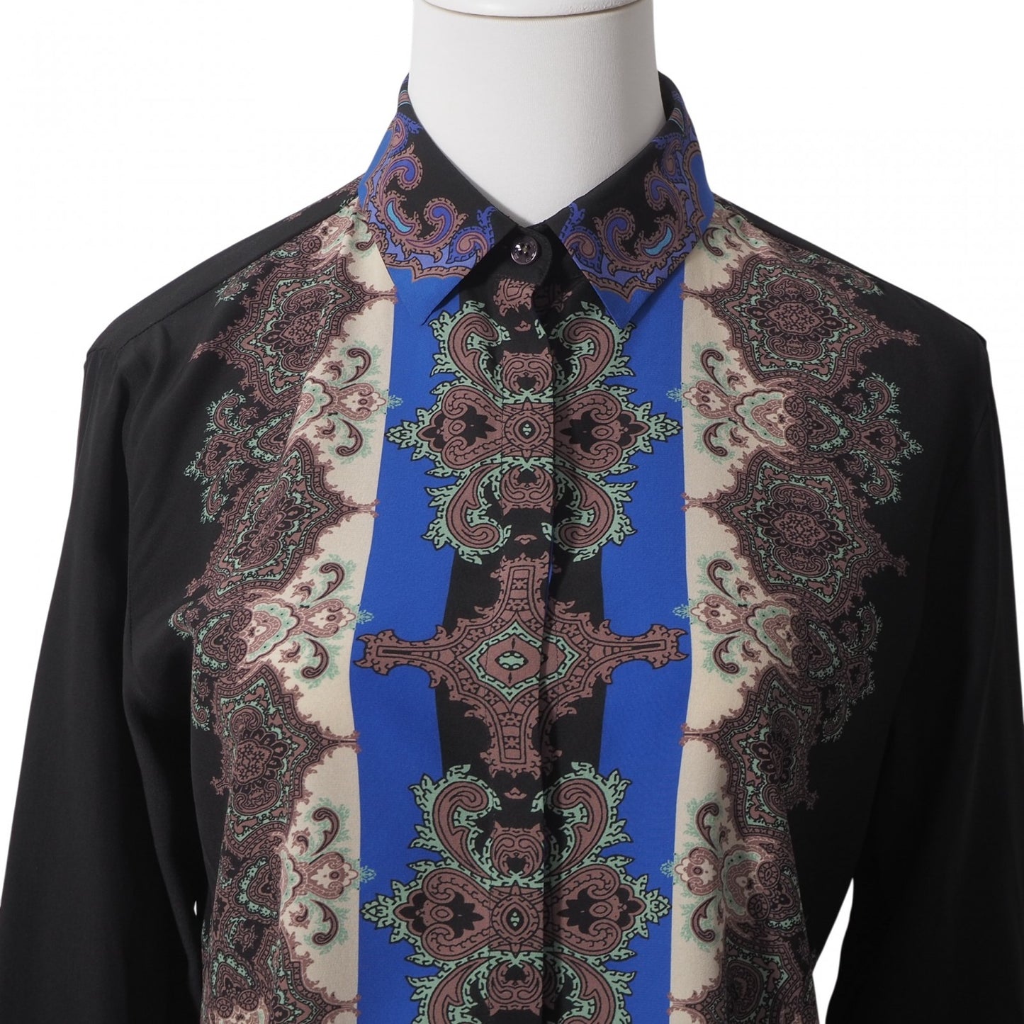 エトロ ETRO イタリア製 シルク 長袖 シャツ ブラウス 38 マルチカラー レディース 正規品 6-ZE041