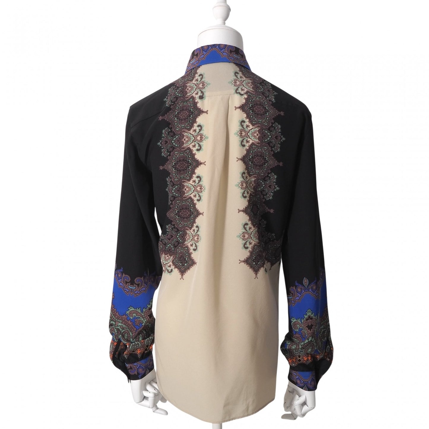 エトロ ETRO イタリア製 シルク 長袖 シャツ ブラウス 38 マルチカラー レディース 正規品 6-ZE041