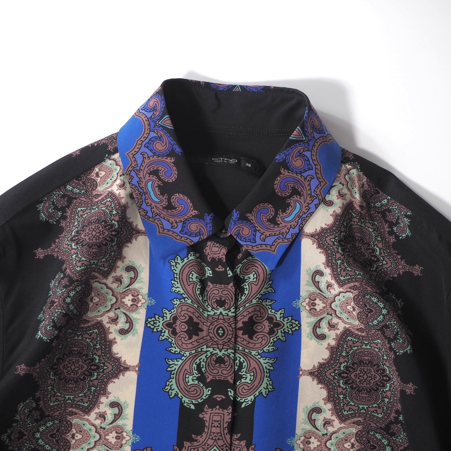 エトロ ETRO イタリア製 シルク 長袖 シャツ ブラウス 38 マルチカラー レディース 正規品 6-ZE041