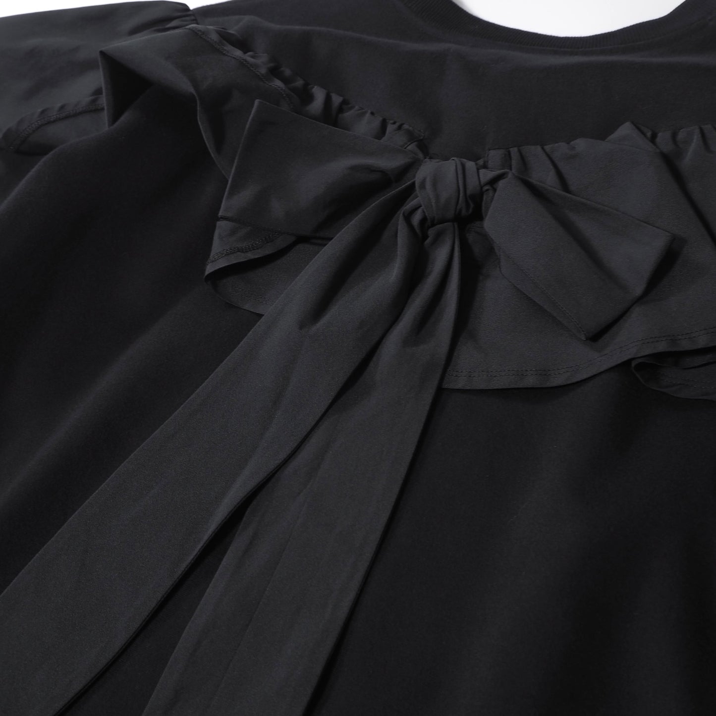 美品 ヴァレンティノ VALENTINO 20SS フリル リボン プルオーバー スウェット M ブラック レディース 正規品 6-ZE044