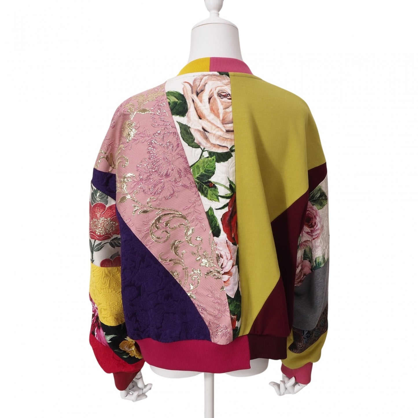 美品 ドルチェ＆ガッバーナ DOLCE＆GABBANA エンブロイダリー パッチワーク プルオーバー スウェットシャツ 38 マルチカラー レディース 正規品 6-ZF064