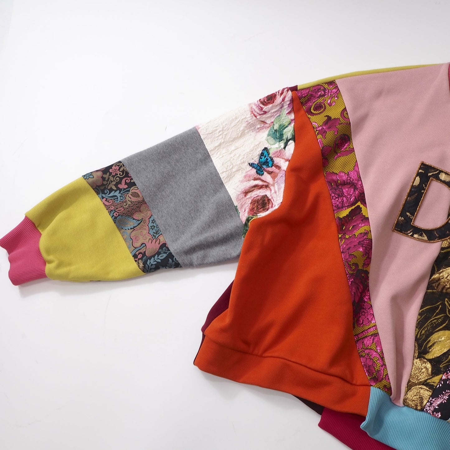 美品 ドルチェ＆ガッバーナ DOLCE＆GABBANA エンブロイダリー パッチワーク プルオーバー スウェットシャツ 38 マルチカラー レディース 正規品 6-ZF064