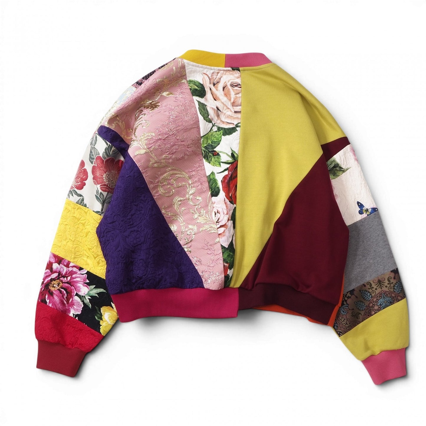 美品 ドルチェ＆ガッバーナ DOLCE＆GABBANA エンブロイダリー パッチワーク プルオーバー スウェットシャツ 38 マルチカラー レディース 正規品 6-ZF064