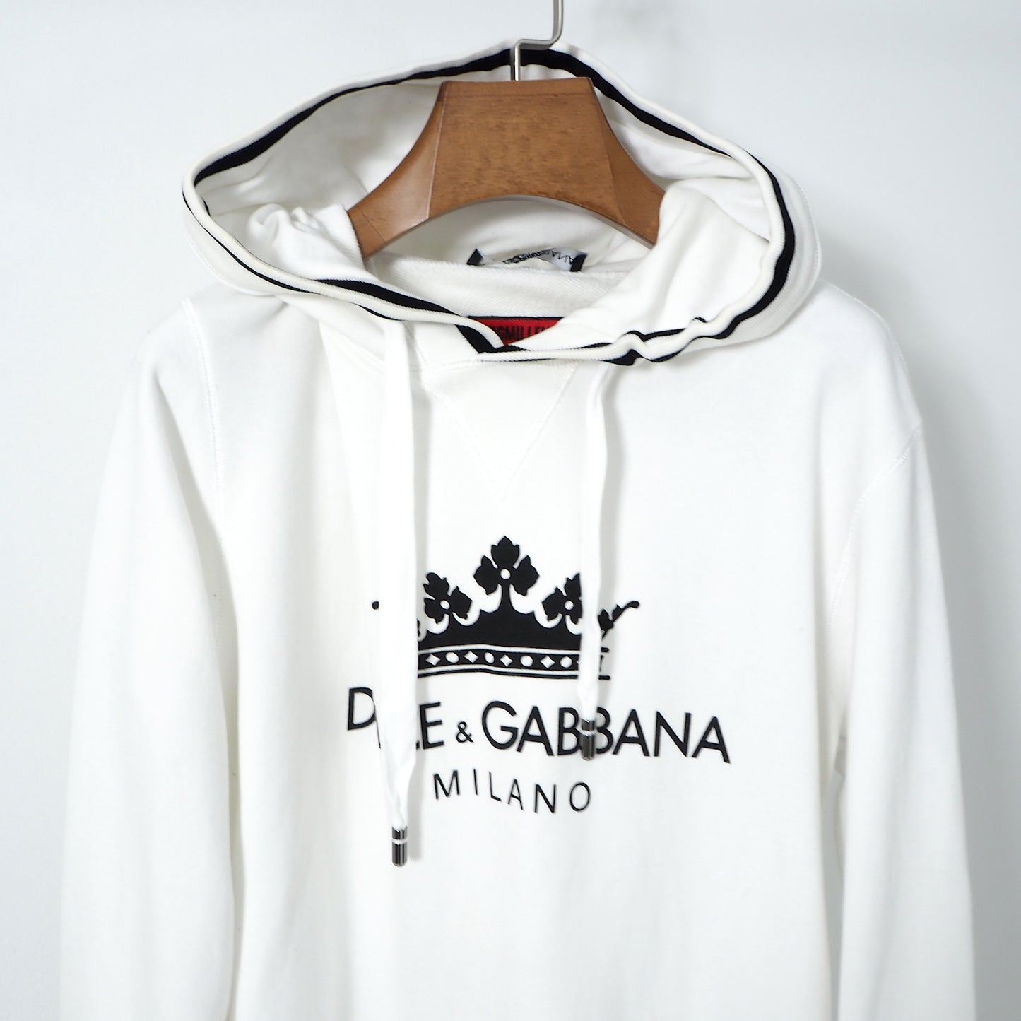 ドルチェ&ガッバーナ DOLCE＆GABBANA ロゴ パーカー 48 ホワイト 美品 メンズ M3-YK115