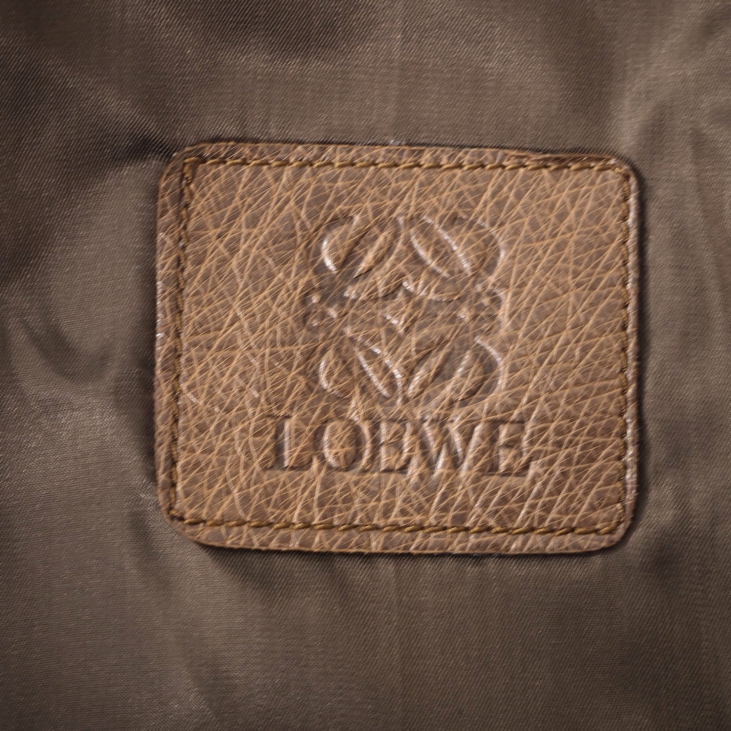 ロエベ LOEWE スペイン製 最高級 オーストリッチレザー ボンバージャケット 50 ブラウン メンズ 正規品 5-DA009