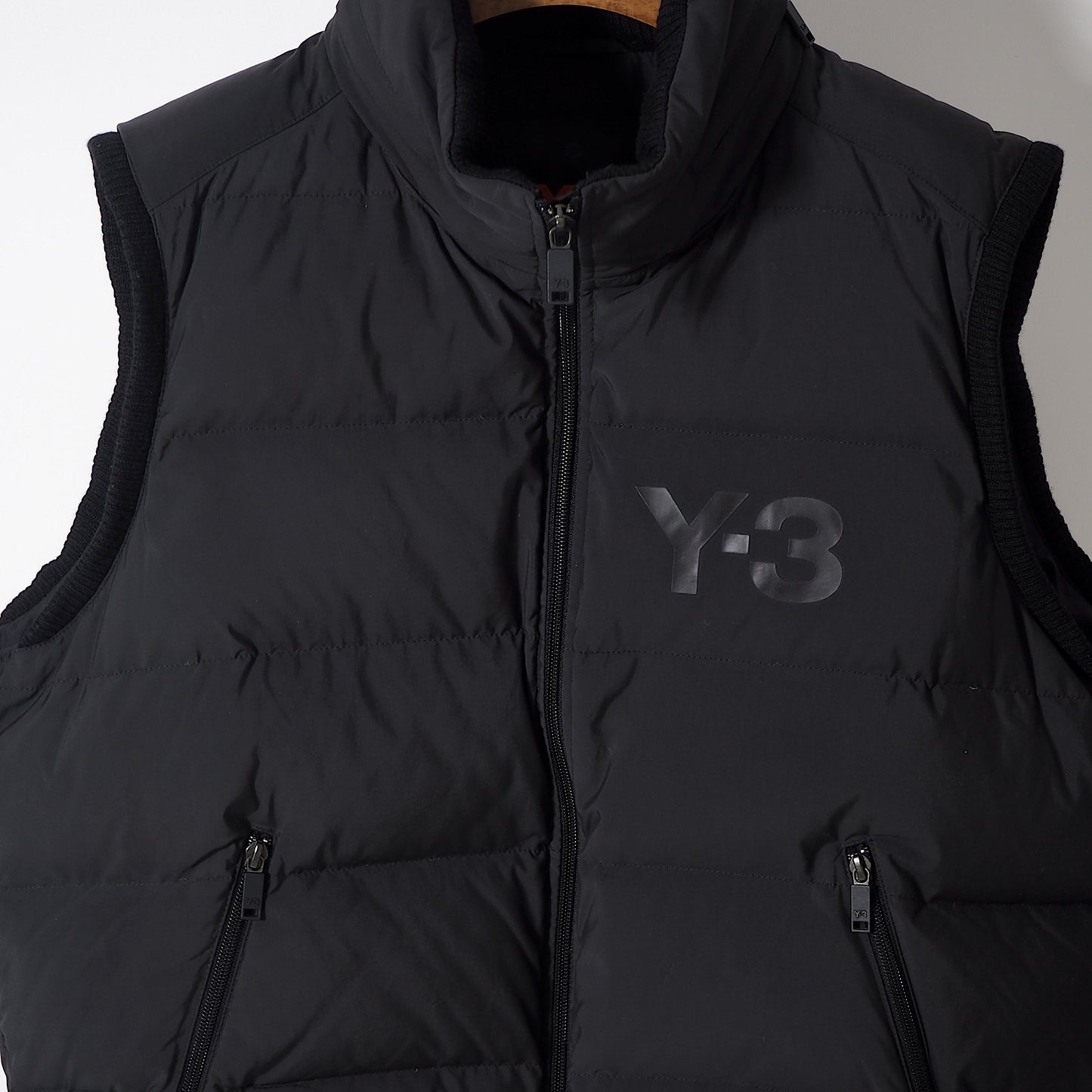 ワイスリー Y-3 ダウンベスト ヨウジヤマモト ダブルジップ L ブラック メンズ 美品 正規品 4-YL008