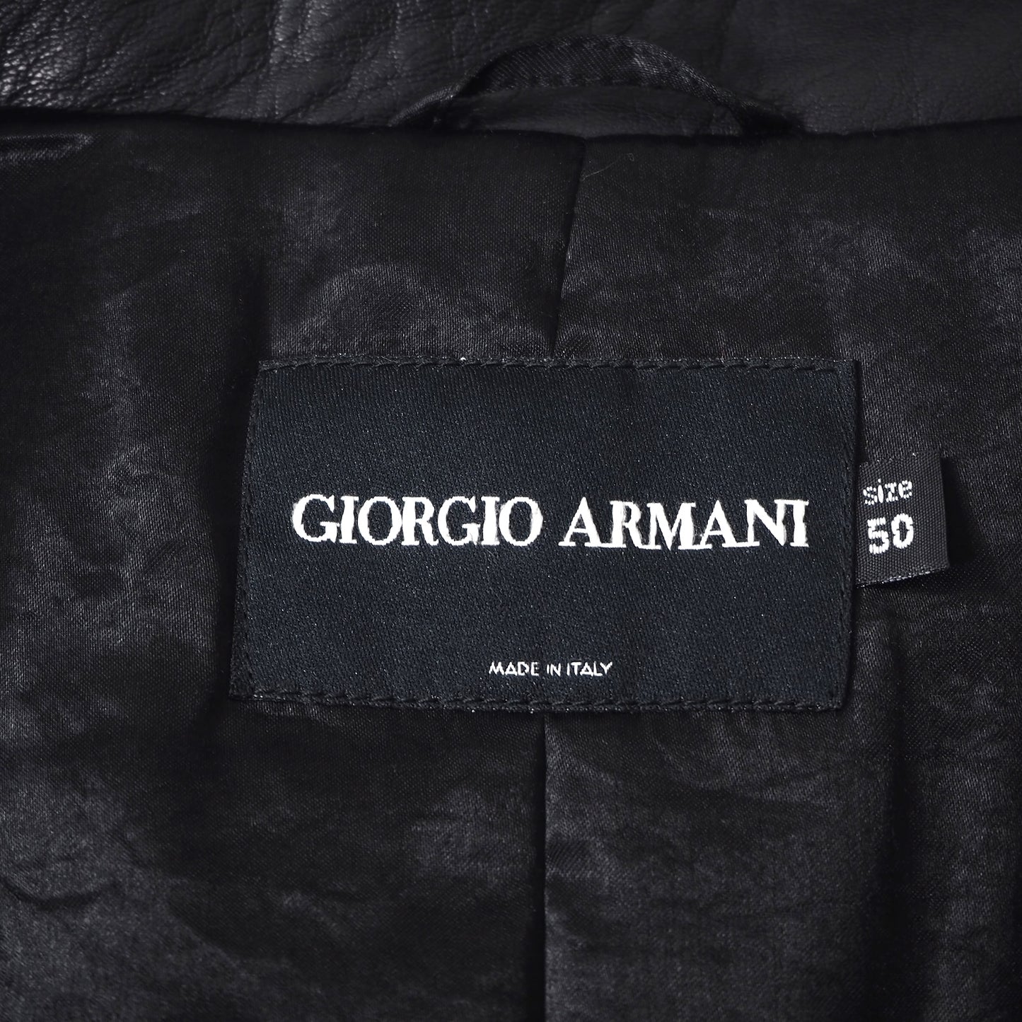 ジョルジオアルマーニ GIORGIO ARMANI 最上級 黒タグ ラムスキン レザー コート 50 ブラック メンズ 美品 正規品 5-DA011