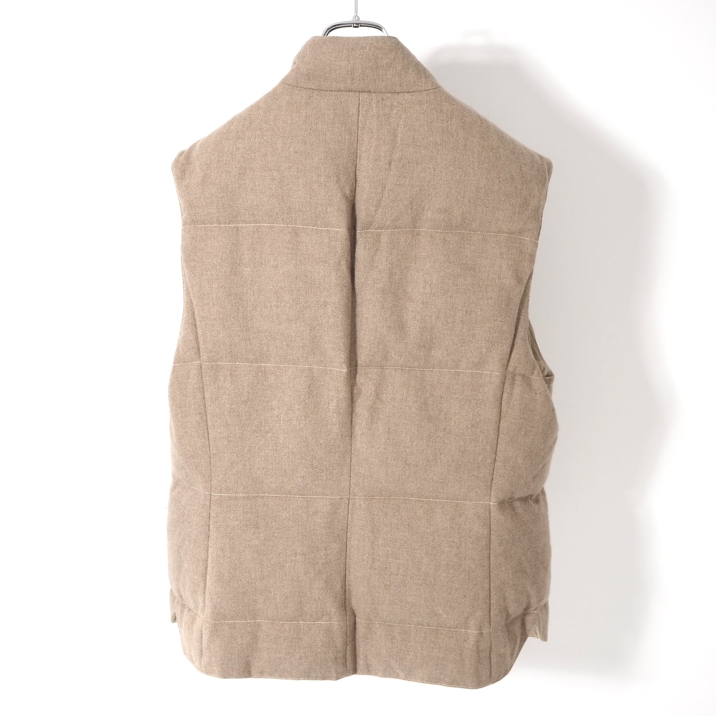 ブルネロクチネリ Brunello Cucinelli イタリア製 ピュアカシミヤ ダウンベスト L ベージュ メンズ 正規品 5-YA021