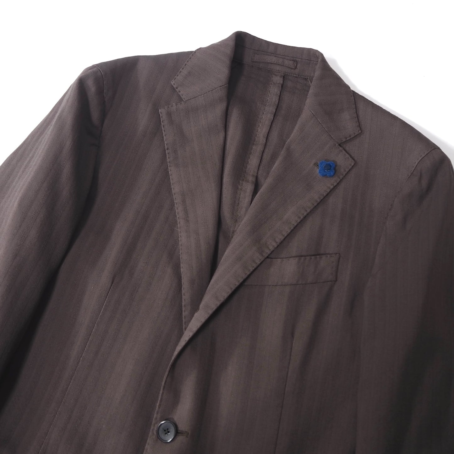 ラルディーニ LARDINI イアリア製 ブートニエール付 スーツ ウール セットアップ 48 ブラウン メンズ 正規品 5-YC019