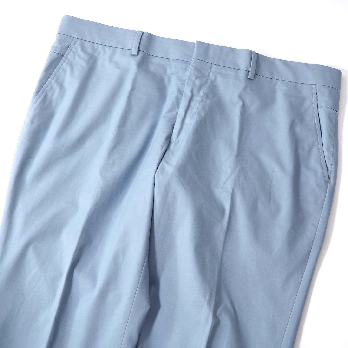 エルメス HERMES イアリア製 トラウザー スラックス パンツ 52~54相当 ブルー メンズ 正規品 4-ZH006