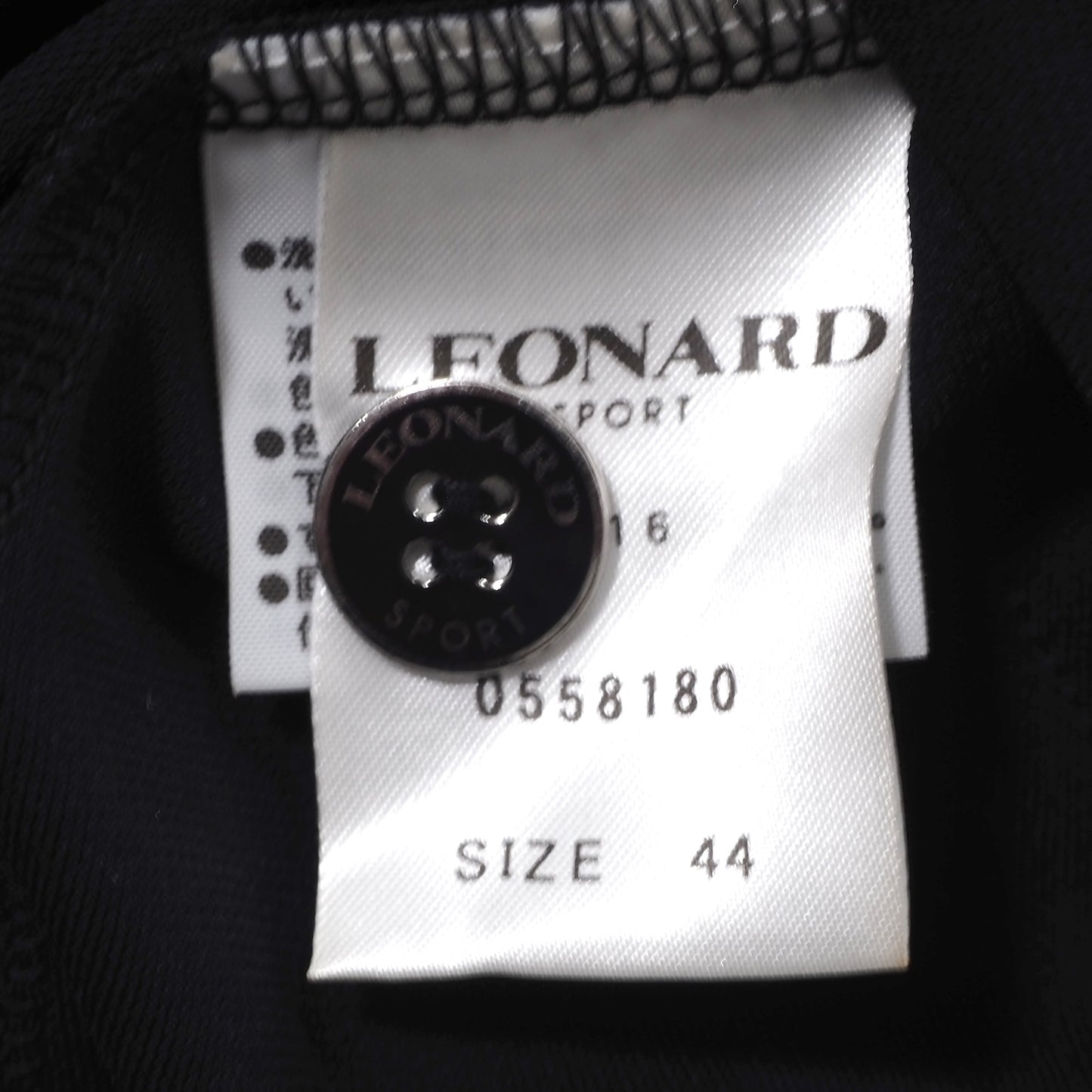 美品 レオナール LEONARD 長袖 カーディガン 花柄 44 ブラック レディース 正規品 5-ZB043
