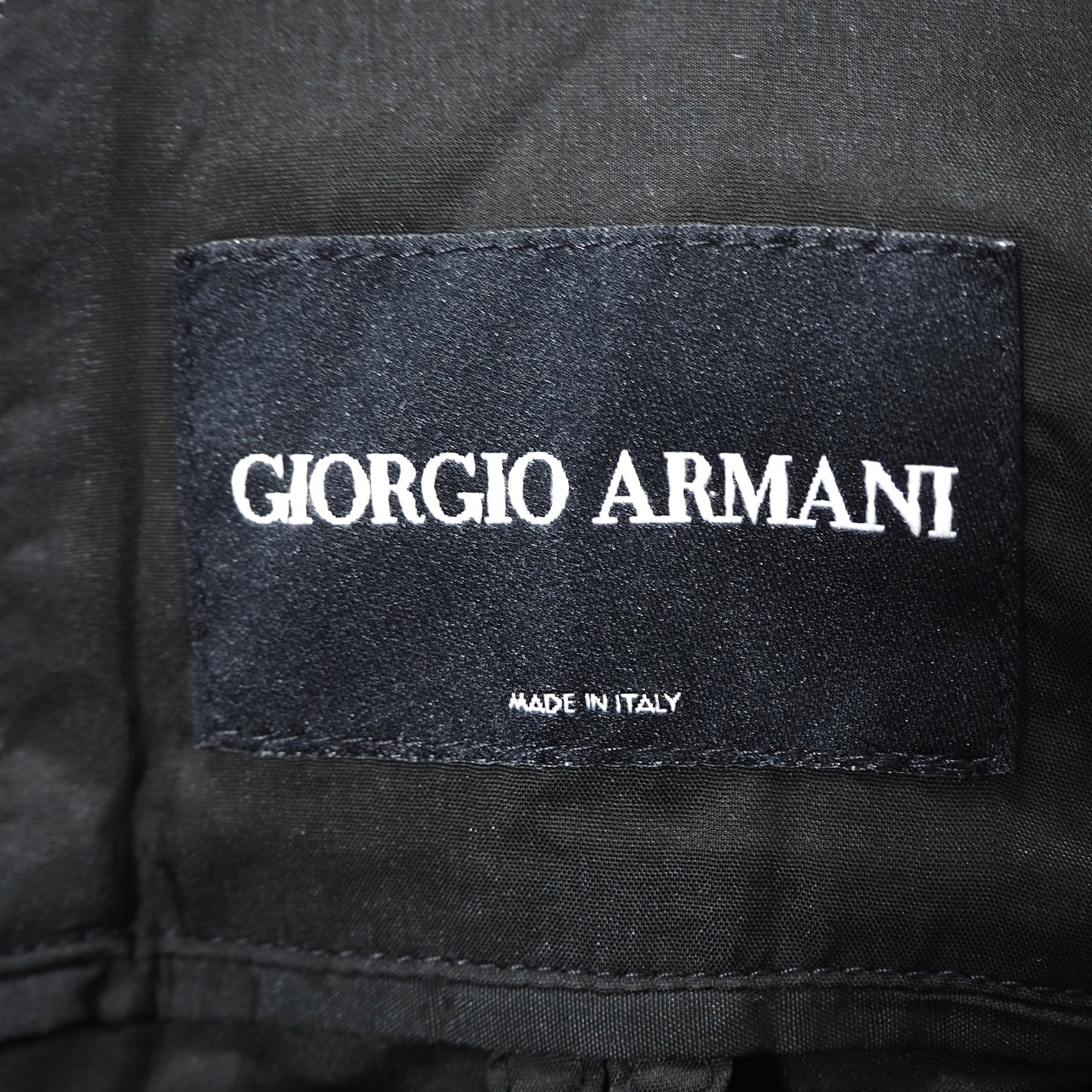 ジョルジオアルマーニ GIORGIO ARMANI イタリア製 最高峰 黒タグ ジャケット 46 ブラック メンズ 正規品 4-CL007