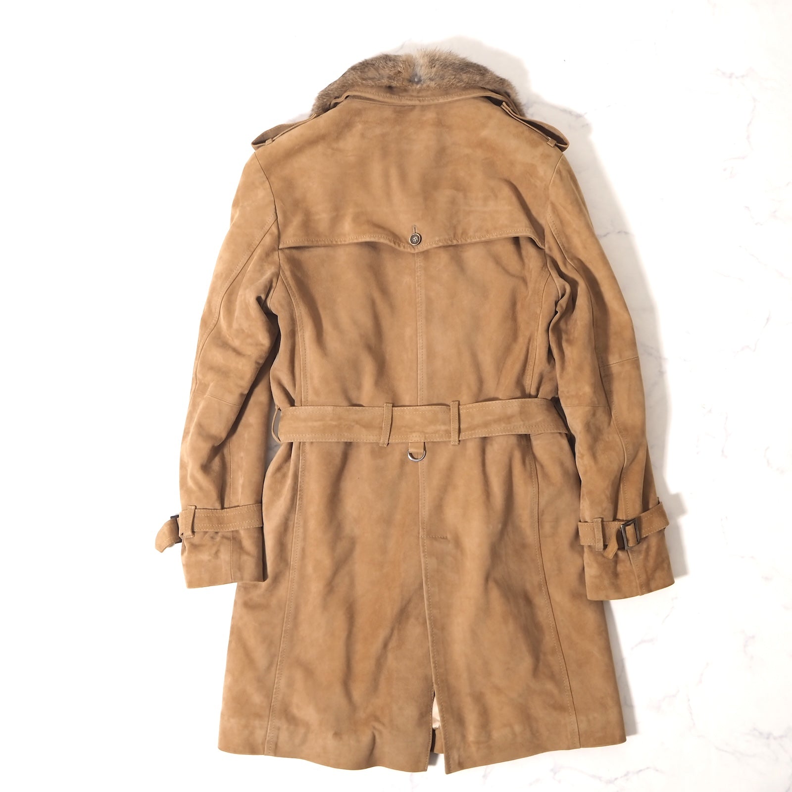 エンメティ EMMETI イタリア製 ラビットファー レザー トレンチコート