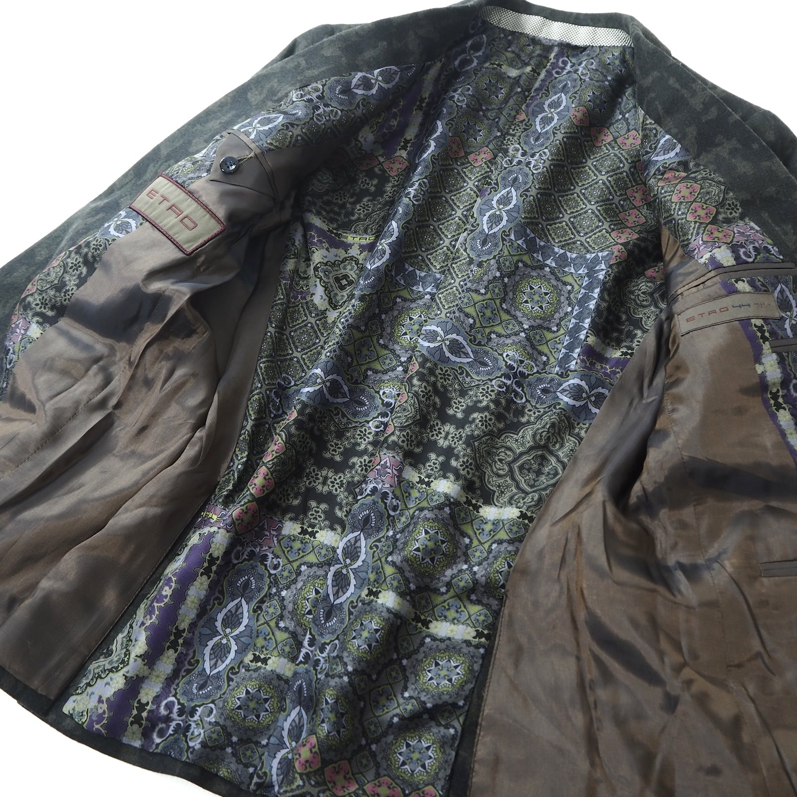 エトロ　ジャケット　イタリア製 エトロ ETRO イタリア製 NUOVO JERSEYジャケット 60 ブラウン