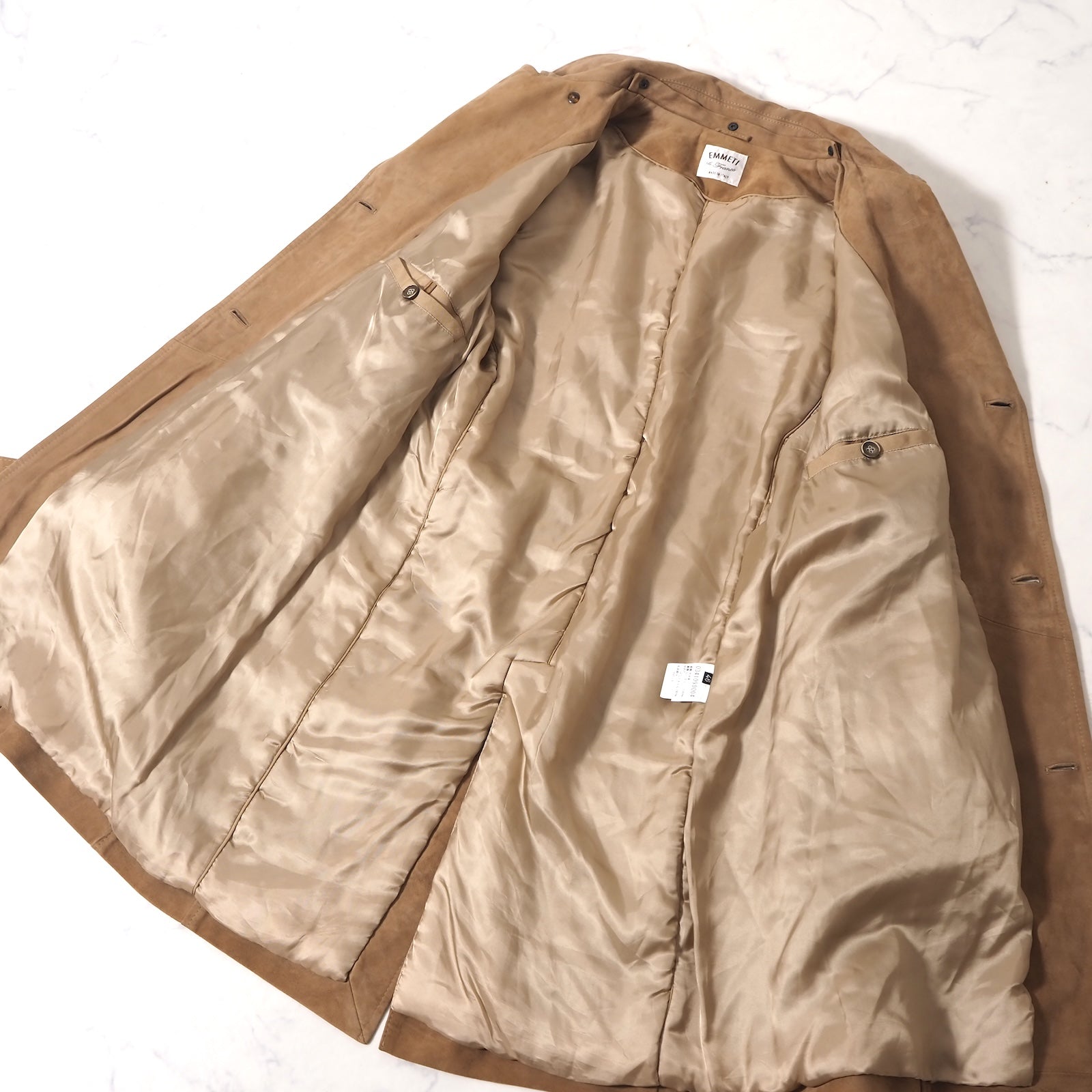 エンメティ EMMETI イタリア製 ラビットファー レザー トレンチコート