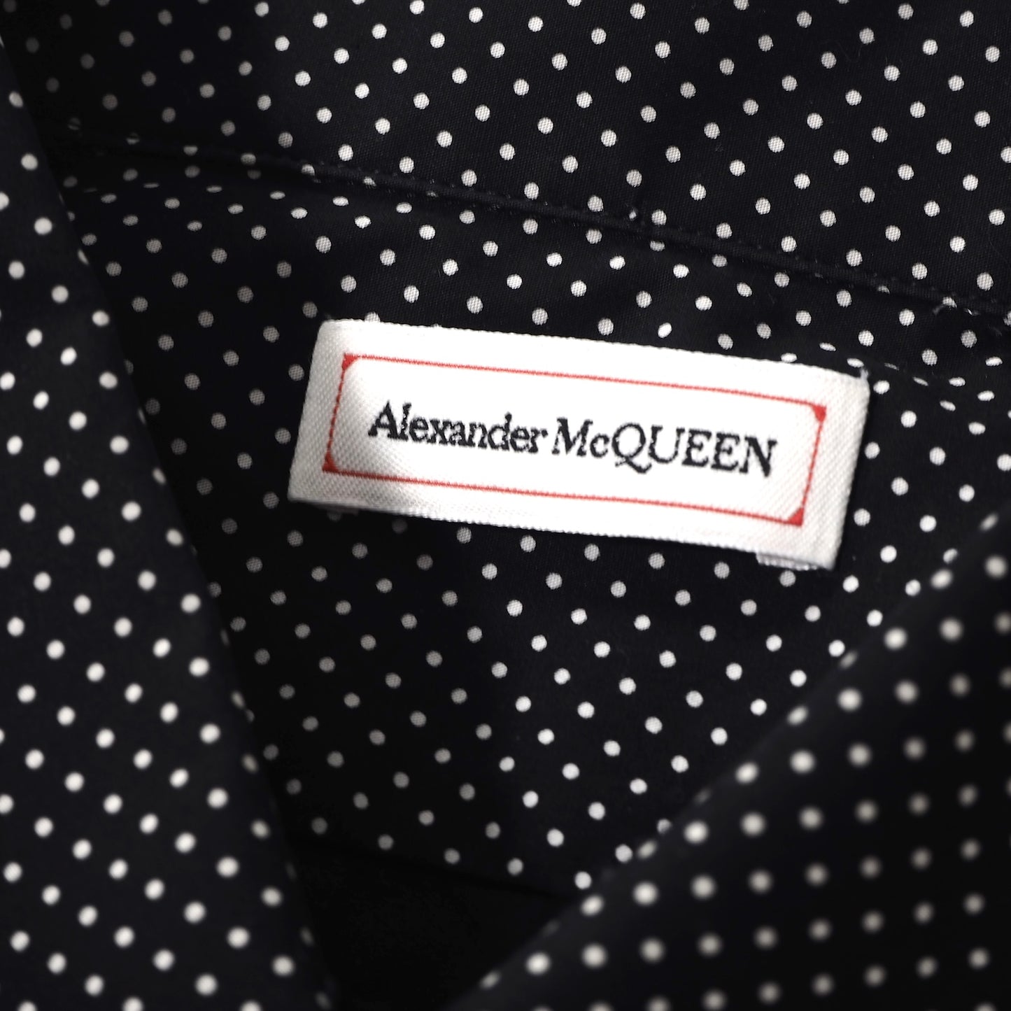 アレキサンダーマックイーン Alexander McQUEEN ドット 長袖 シャツ 16 ブラック メンズ 美品 正規品 4-CL021