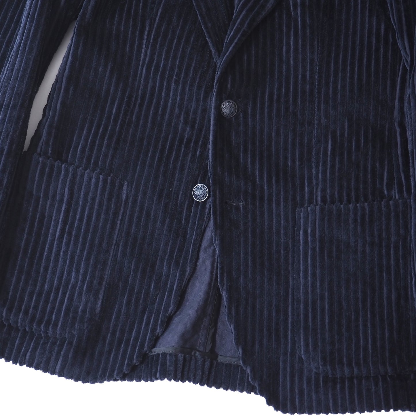 美品 タリアトーレ TAGLIATORE イタリア製 ラペリピン付 コーデュロイ ジャケット 44 ネイビー メンズ 正規品 5-ZG058