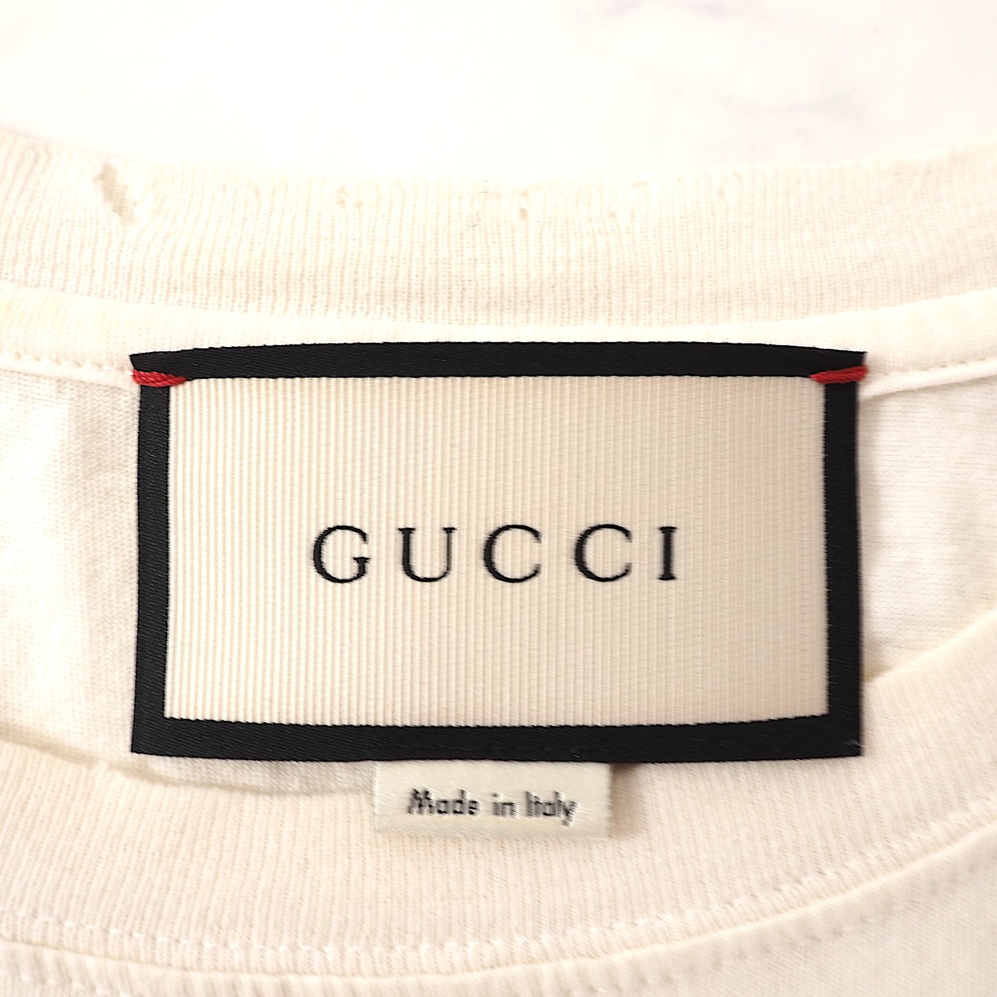 グッチ GUCCI イタリア製 ヴィンテージ加工 ケリングタグ ピーナッツ ウッドストック オーバーサイズ Tシャツ S ホワイト メンズ 4-ZF053