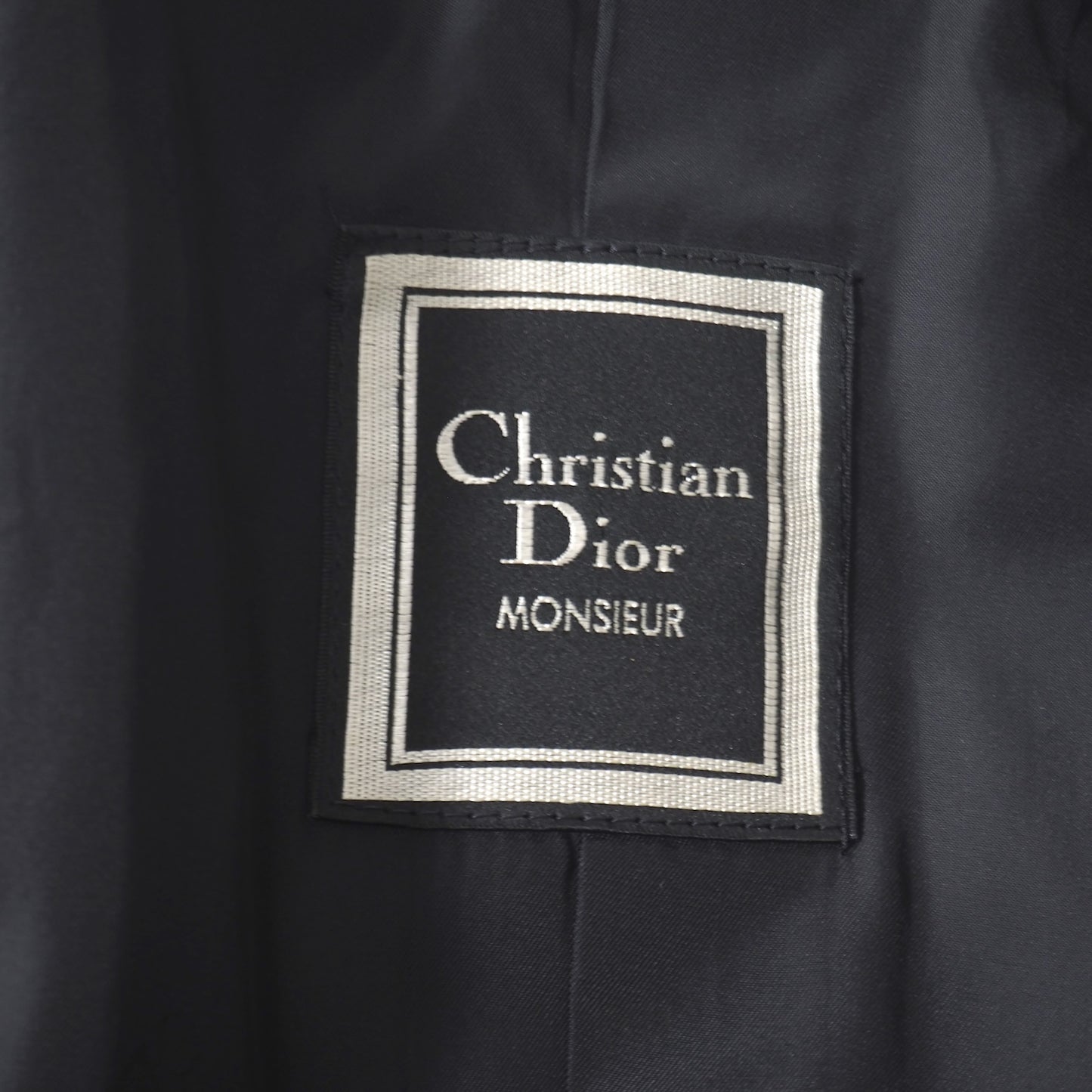 美品 クリスチャンディオール Christian Dior MONSIEUR ヴィンテージ ウール カシミヤ コート S ブラック メンズ 正規品 5-ZK005